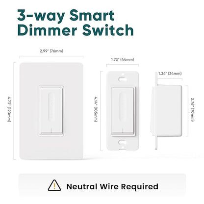 TREATLIFE 3 Way Smart Dimmer Switch 1 Pack, Master 3 Way Dimmable Light Switch - Image 7