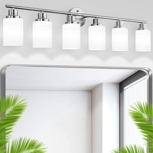 Guliaofo 6-Light Brushed Nickel Vanity Lights by GuliaofoLights