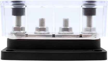 AMOMD 300A Bus Bars 4 Studs M8 Nickel Plated Copper Distribution Block Negative - Image 8