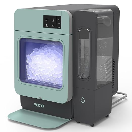 VECYS Nugget Countertop Ice Maker W/Side Tank, 44LBS Daily Ice Making Capacity by VECYS