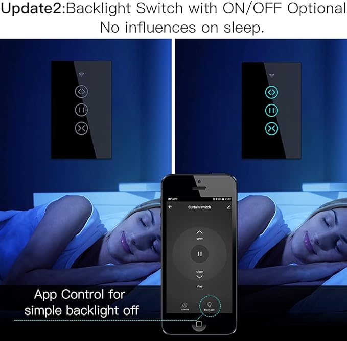 MOES WiFi Smart Curtain Switch Motorized Roller Blinds Shutter Switch, Smart - Image 3
