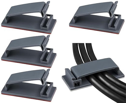 SOULWIT 50Pcs Self Adhesive Cable Management Clips, Cable Organizers Wire Clips by SOULWIT