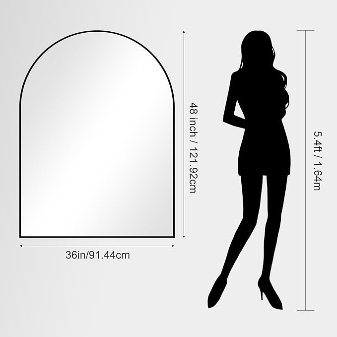 CIRCUMI Arched Wall Mirror, Metal Frame, Large Size - Image 8