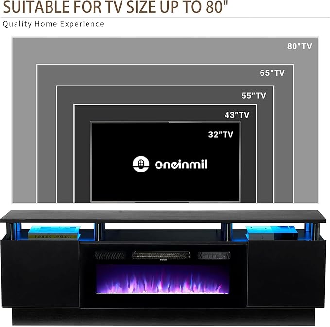 oneinmil 2 Tier TV Console Stand - Image 7
