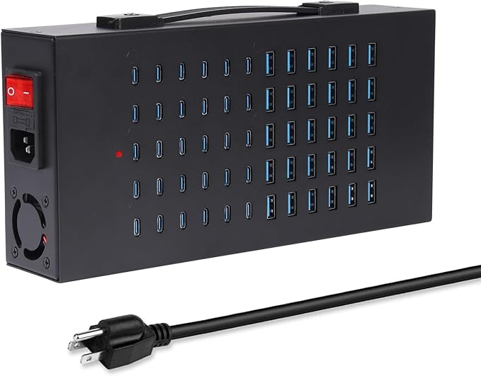 400W USB Charging Station, 60 Port USB C Charging Station by HomePage
