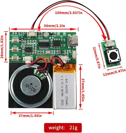 Bluetooth & MIC Recording Audio Sound Module, 8MB Voice Chips - Image 3
