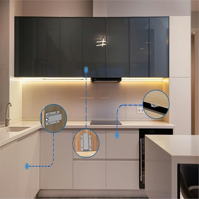 Magnetic Push to Open Door Latch 10 Pack Push Latch Push to Open Cabinet - Image 3