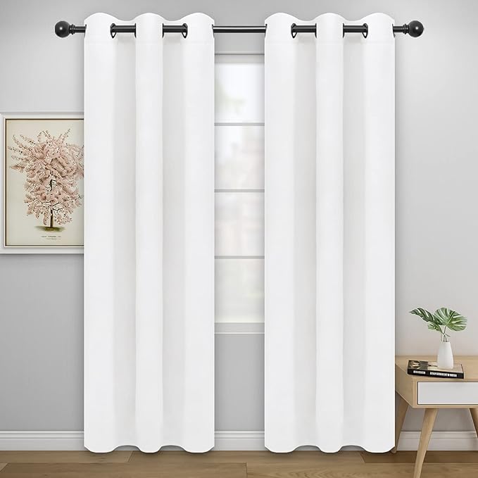 Easy-Going Blackout Curtains for Bedroom, Solid Thermal Insulated Grommet and by Easy-Going