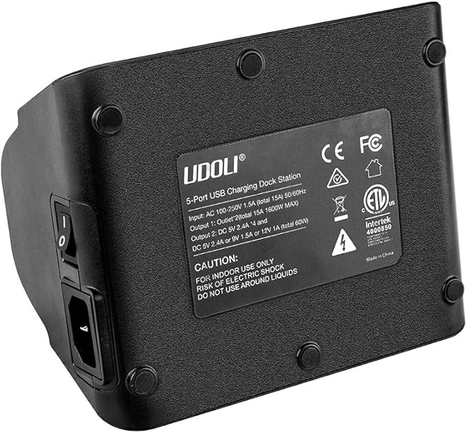 UDOLI 5 USB Ports Charging Station Organizer - Image 9
