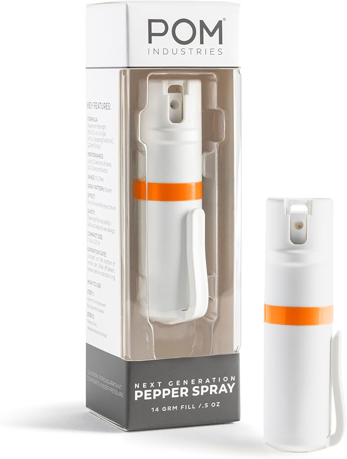 POM Pepper Spray Pocket Clip, Quick Flip Top Safety, Maximum Strength OC Formula - Image 2