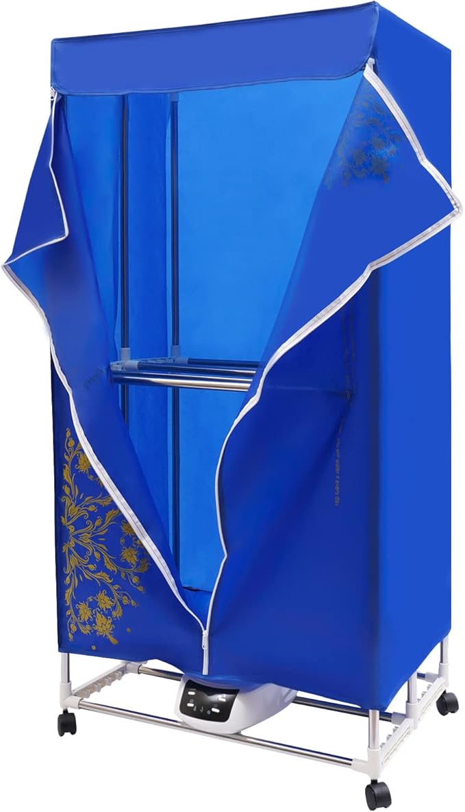 Electric Portable Clothes Dryer, 1200-1500W Travel Dryer Machine Folding Remote by YIYIBYUS