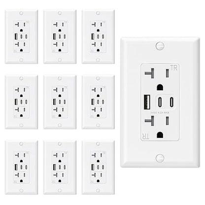 ELEGRP USB Outlets, 20 Amp Wall Outlet by ELEGRP%7CELEGROUP