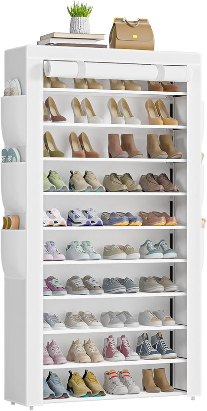 OYREL Shoe Rack 10Tier Large Capacity 50-56Pairs Beautiful Tall Shoe Shelf Free by OYREL