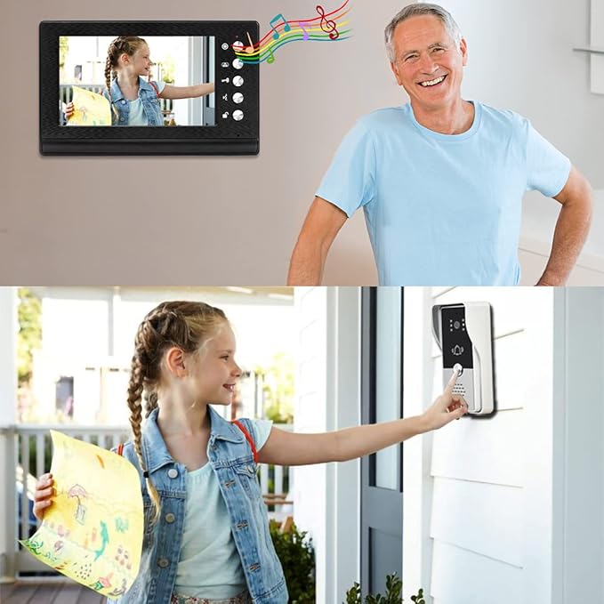 toncont Video Doorbell Intercom System, Wired Video Door Entry System, IR Night - Image 2