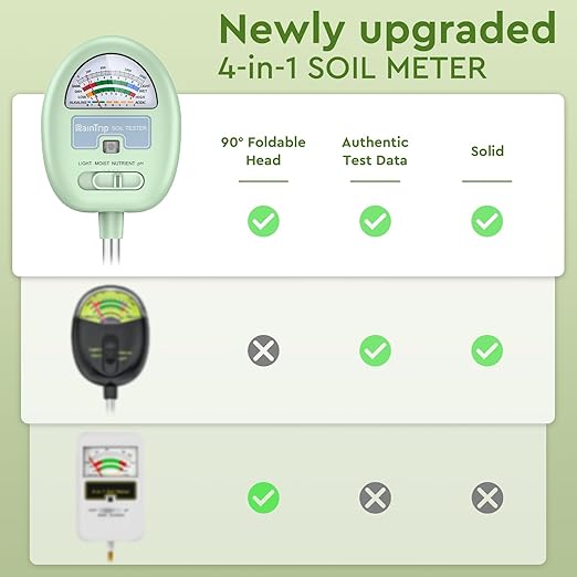 Soil Moisture Meter, 4-in-1 Soil Ph Meter, Soil Tester - Image 2