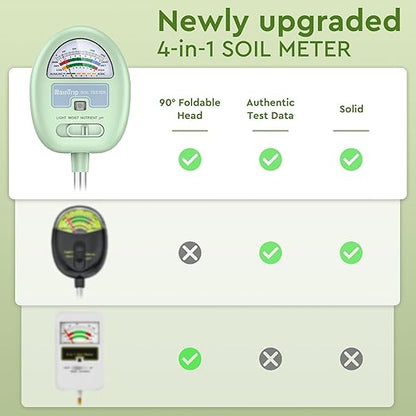 Soil Moisture Meter, 4-in-1 Soil Ph Meter, Soil Tester - Image 2