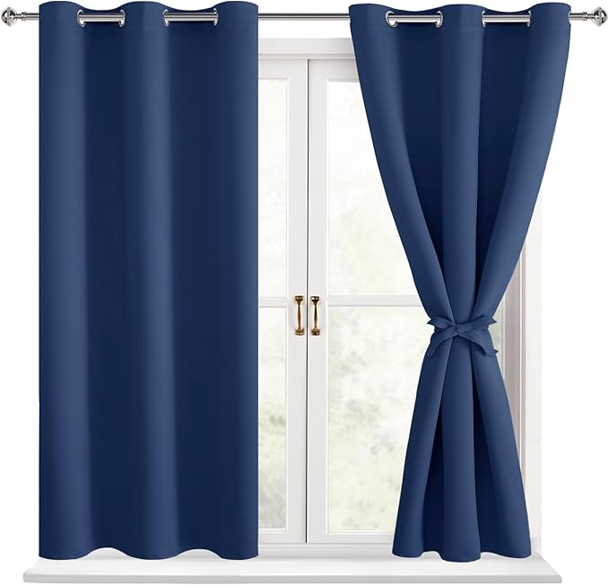 Hiasan Short Blackout Curtains for Bedroom by Hiasan