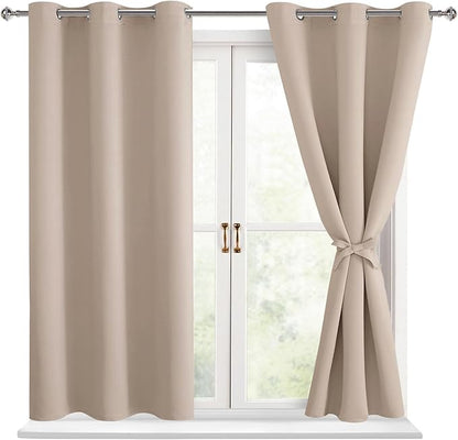 Hiasan Short Blackout Curtains for Bedroom by Hiasan