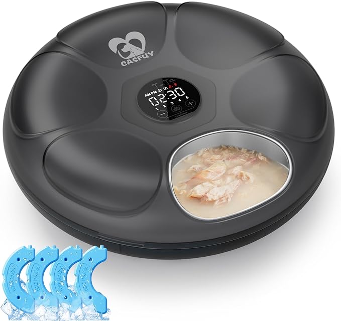 Casfuy Automatic Cat Feeder Cordless by casfuy