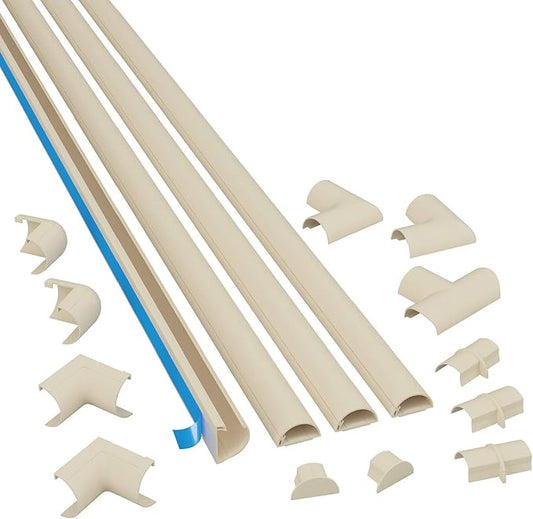 D-Line 13.12ft Cord Hider Kit, Patented Cable Cover, Hide Wires on Wall by D-LineUSAinc