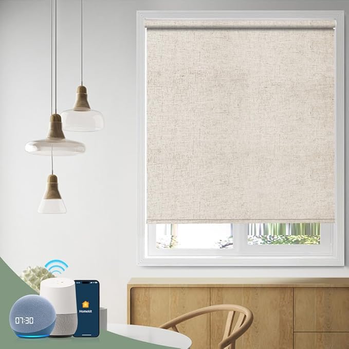 ZSHINE Motorized Blackout Window Blinds Customize Width Remote Control Wireless - Image 6