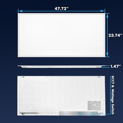 LUXRITE 2x4 FT LED Flat Panel Light, 5CCT Color Selectable 3000K 3500K 4000K - Image 5