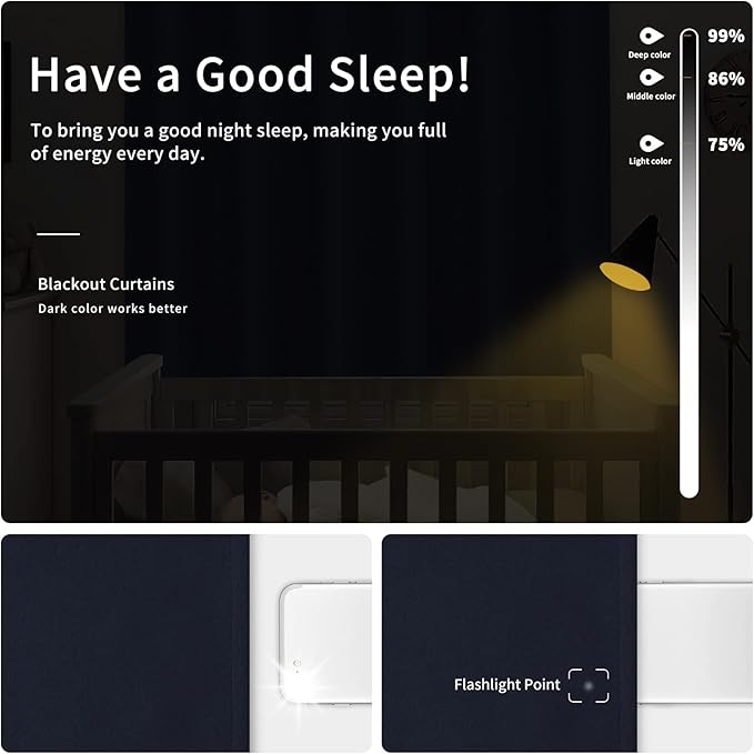 Easy-Going Blackout Curtains for Bedroom, Solid Thermal Insulated Grommet and - Image 2