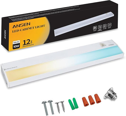 Ansen Hardwired Under Cabinet Lighting, 12in 10W LED Light by ANSEN
