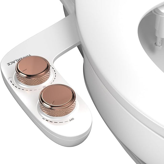 Bidet Attachment for Toilet, Self-Cleaning Dual Retractable Nozzles Bidet by WATERLACE