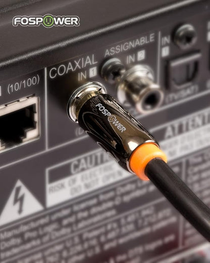 FosPower Digital Audio Coaxial Cable Premium S/PDIF RCA Male to RCA Male - Image 2
