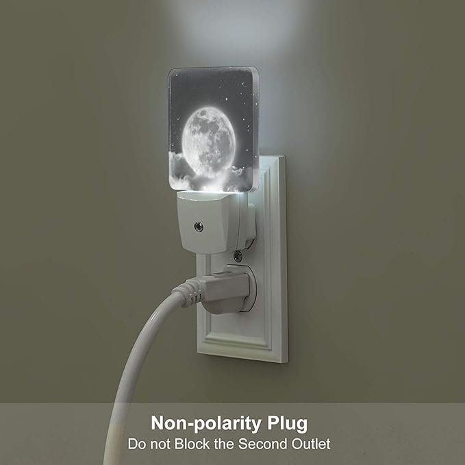 FSHVQKD Moon in Cloud Night Light, Plug-in Nightlights Auto Sensor Night Lamp - Image 5