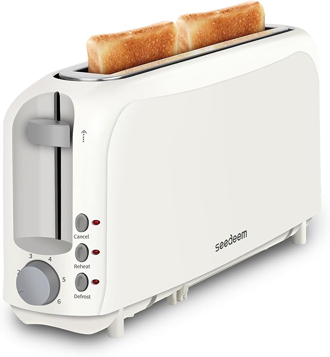 SEEDEEM 2 Slice Slim Toaster, Single 10" Long Slot Toaster Fits Bagels & by SEEDEEM
