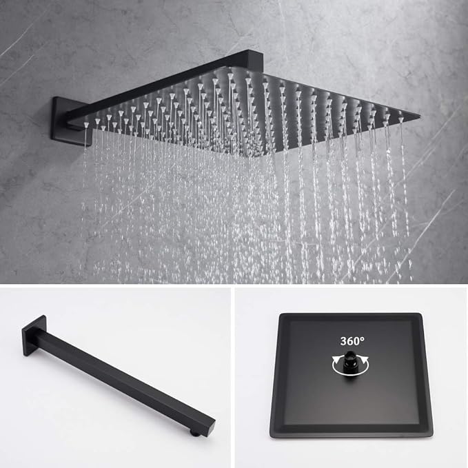 Iriber Matte Black Shower Set - Image 3