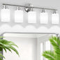 Guliaofo 5-Light Brushed Nickel Vanity Lights, Bathroom Light Fixtures by GuliaofoLights