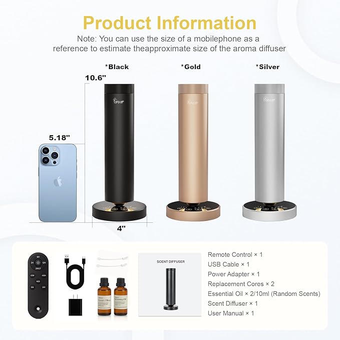 Waterless Diffuser, 1500 Sq Ft, Ring Ambient Light, Rechargeable Wireless - Image 7