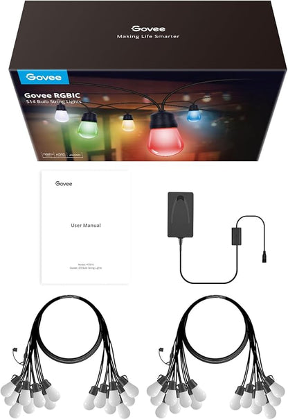 Govee Smart Outdoor String Lights H7016, 96ft RGBIC Outdoor Lights - Image 9
