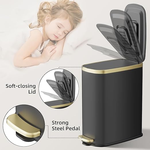 KUK Small Bathroom Trash Can - Image 4