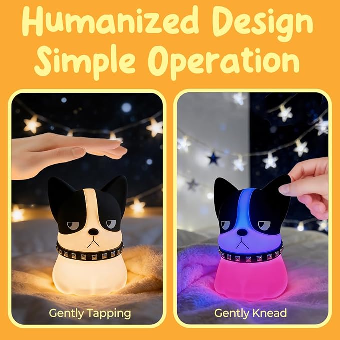 Dog Night Light, Cute Dog Night Light Gifts, Soft Silicone Lamp - Image 6