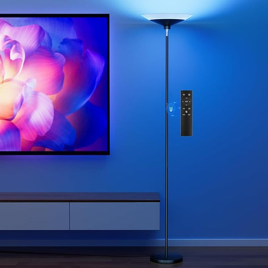 SIBRILLE RGB Torchiere Floor Lamp - 30W Dimmable LED Standing Lamp by SIBRILLE