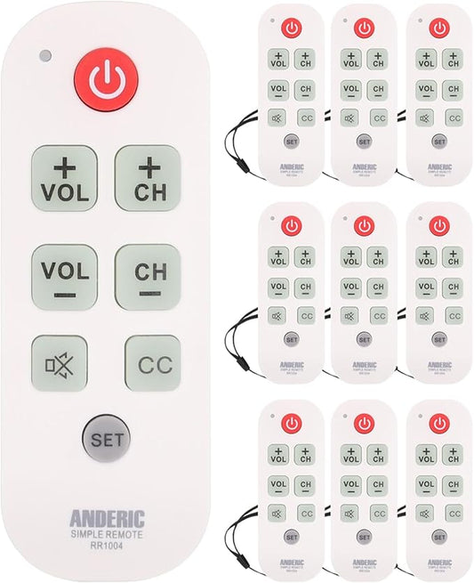 Anderic Easy Big Button Universal TV Remote Control. Easy to Use, Glow Keys by Anderic