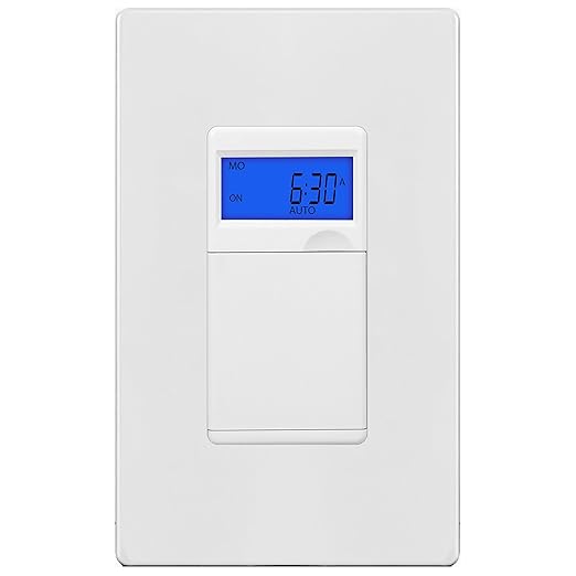 Enerlites 7 Days Digital in-Wall Programmable Timer Switch by Enerlites