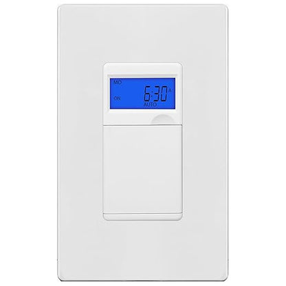 Enerlites 7 Days Digital in-Wall Programmable Timer Switch by Enerlites