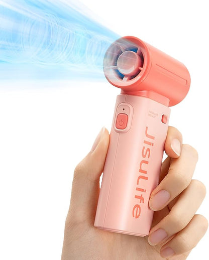 JISULIFE Portable Handheld Fan Life9, Turbo Power High Speed Air, 5 Gear Wind by LivechillStaycool