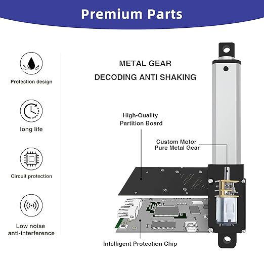 1 Inch 4.5lbs Mini Stroke 12V 4.5lbs Electric Linear Actuator 1.2"/sec Linear - Image 5