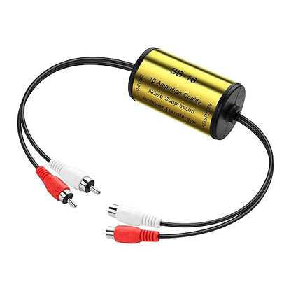 PNGKNYOCN Car Stereo Noise Suppressor, 15A RCA Stereo 2 Channel Ground Loop by PNGKNYOCN