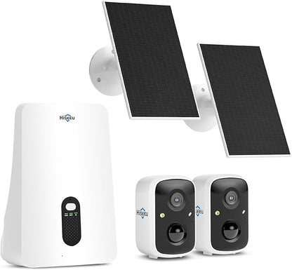 Hiseeu Security Cameras Wireless Outdoor, 2 Cam-Kit, Expandable to 10CH by Hiseeu