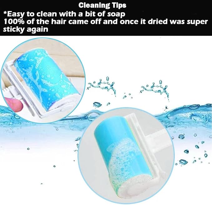 Washable Gel Lint Roller 4 Pack, Reusable Sticky Lint Roller Portable Dog Cat - Image 3