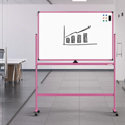 Rolling Whiteboard, 48x32 Inches Dry Erase Board - Image 9