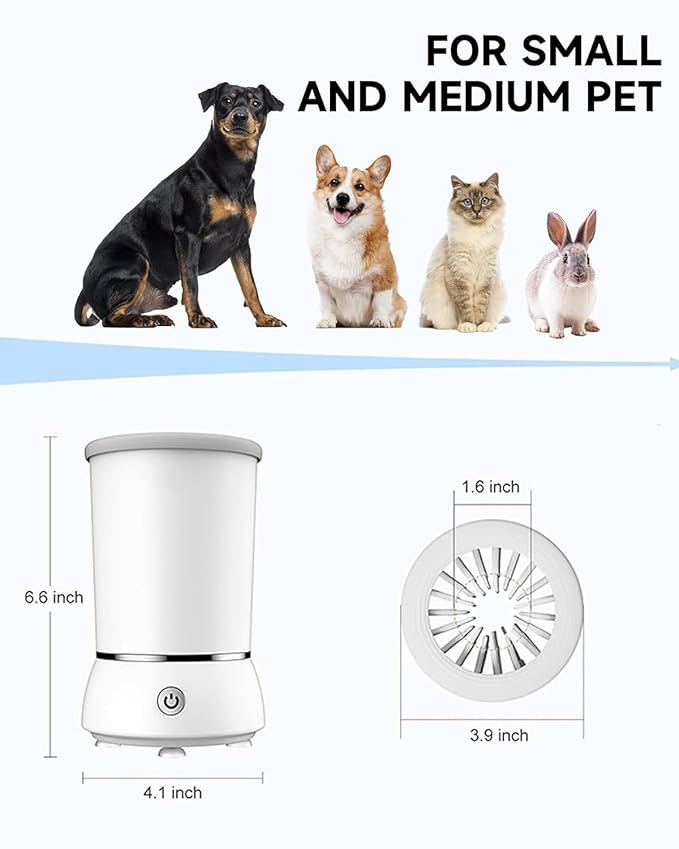 Automatic Dog Paw Cleaner for Dogs，Electric Dog Foot Paw Washer Cup and - Image 4