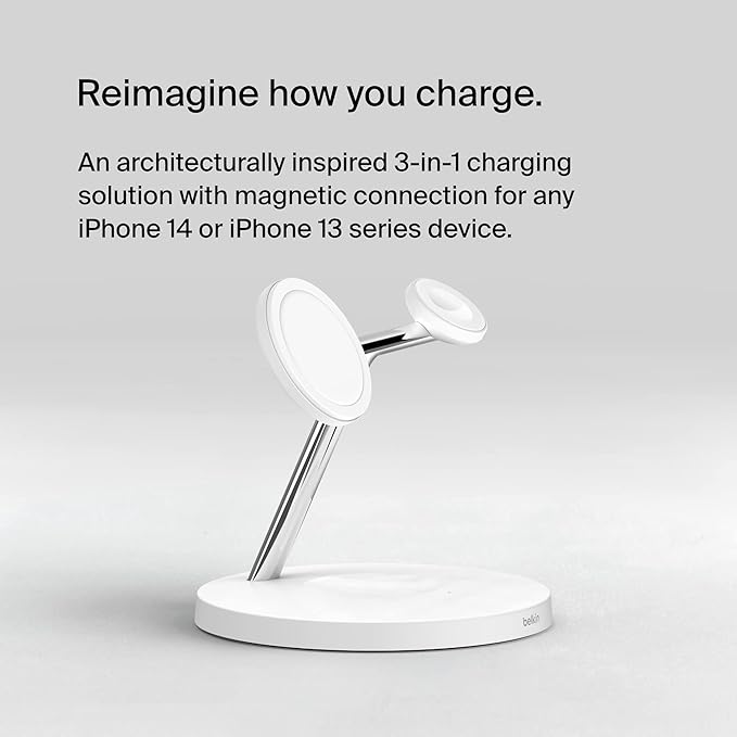 Belkin MagSafe Charger, 3-in-1 Wireless Charging Stand, 2ND GEN, 33% Faster - Image 8